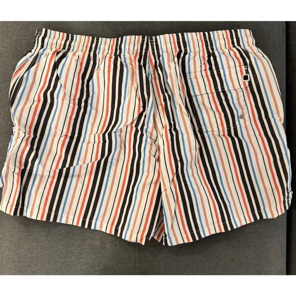 Solid & Striped Men’s Size XXL White Multicolor Striped Print Swim Trunks - Picture 2 of 4